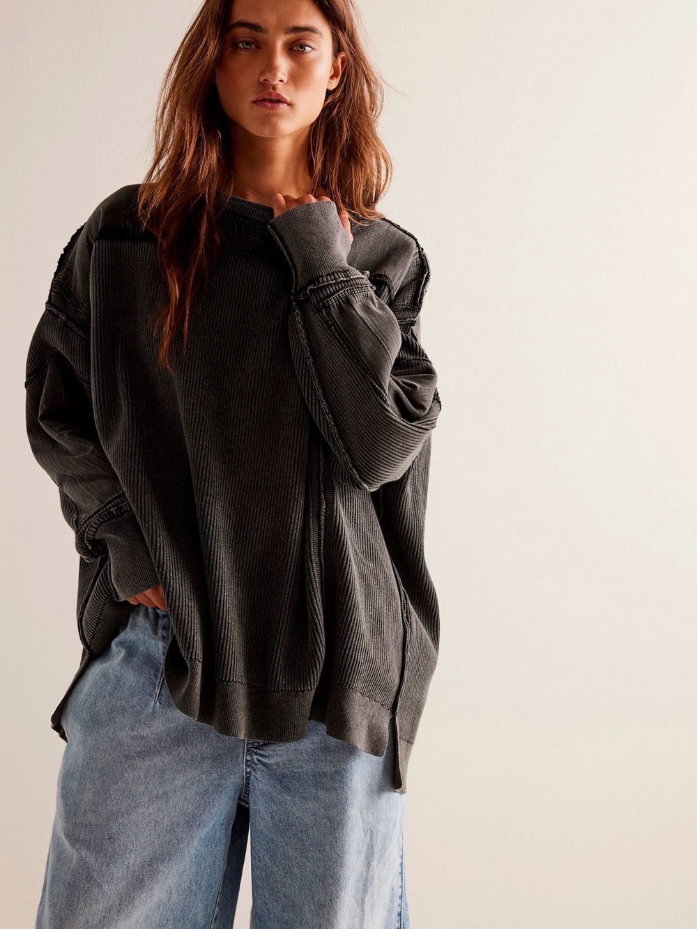 Free People We The Free Worn Thru Pullover